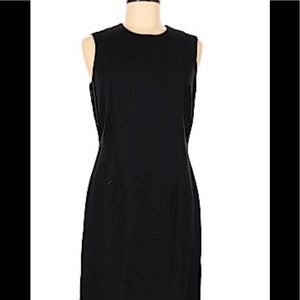 Black linen dress